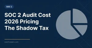 SOC 2 Audit Cost 2026: The Full Pricing Breakdown. Featured image for josefkamara.com SOC 2 article