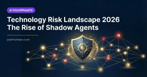 Technology risk landscape 2026 showing shadow agents, non-human identities, and agentic AI security risks